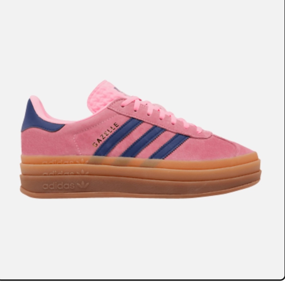 adidas Originals Gazelle Bold "Pink Glow/Victory Blue/Gum" Women's Shoe Size 8